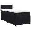 VidaXL Sommier à lattes de lit avec matelas Noir 90x200 cm Velours 3287634