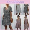 Stilvolles Damen V-Ausschnitt Urlaubs-Minikleid Mit Elegantem Polka-Dot-Design Und Taschen