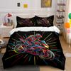Dynamic Rider With Vibrant Streaks Duvet Cover Set With 3D Printing Design Soft Polyester Bedding Set All-Season Comfort