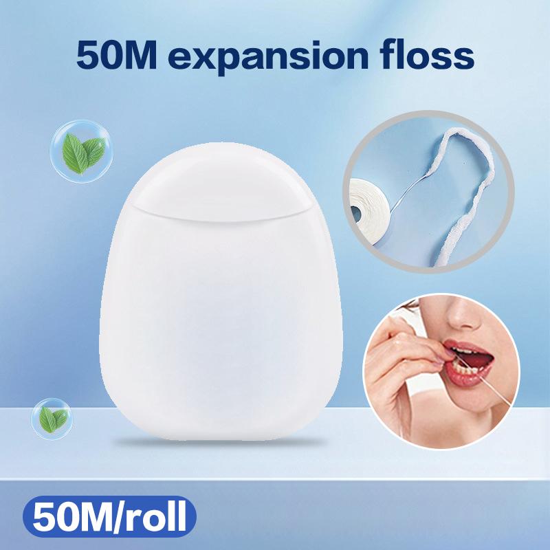 Mint Dental Expansion Floss Nylon Effective Plaque Teeth Protection Removal Thoroughly Cleaning Teeth