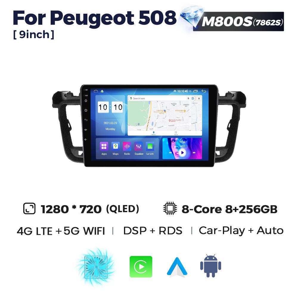 NaviFly Car Radio For Peugeot 508 508SW 2011-2018 Multimedia Player Stereo Autoaudio Head Unit Android 9 inch Navigation GPS BT