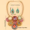 Fashion Luxury Crystal Bead Aluminum Wire Hand Woven Statement Necklace Earrings Jewelry Set For Women Party Dress Accessories