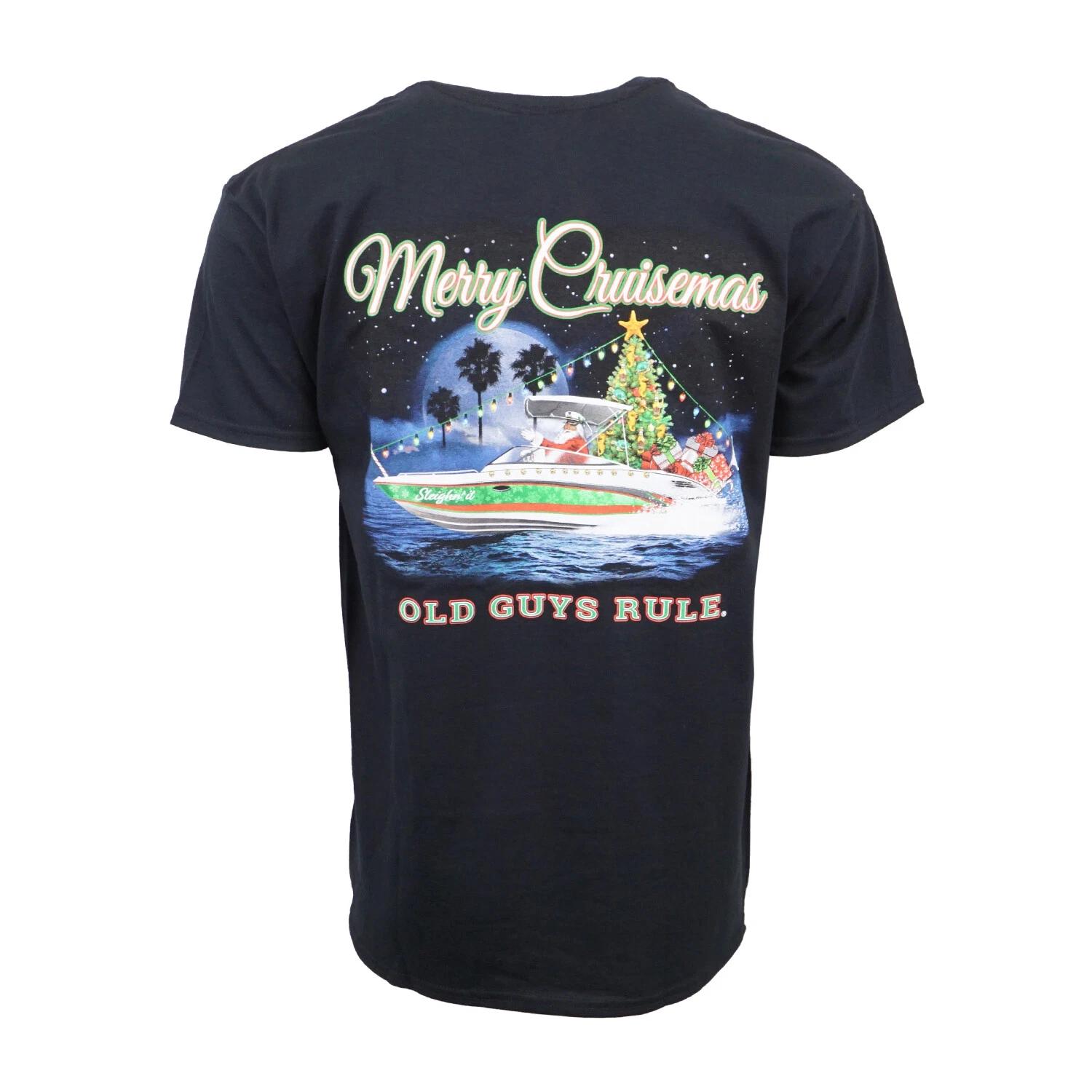 OLD GUYS RULE MERRY CHRISTMAS T SHIRT L