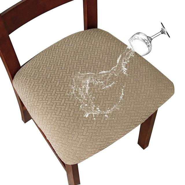 1 Piece For Sale Removable Dining Chair Seat Cover Velvet Stretch Chair Seat Cushion Slipcover For Dining Room Kitchen Chairs