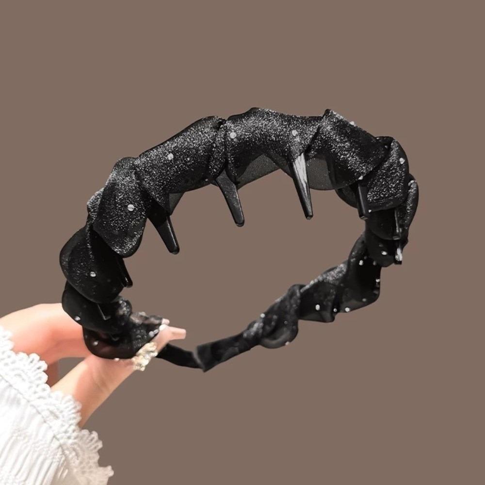 Gefalteter Haarreif Spitzen-Netz-Haarkamm Mode-Haarband für Damen Mädchen