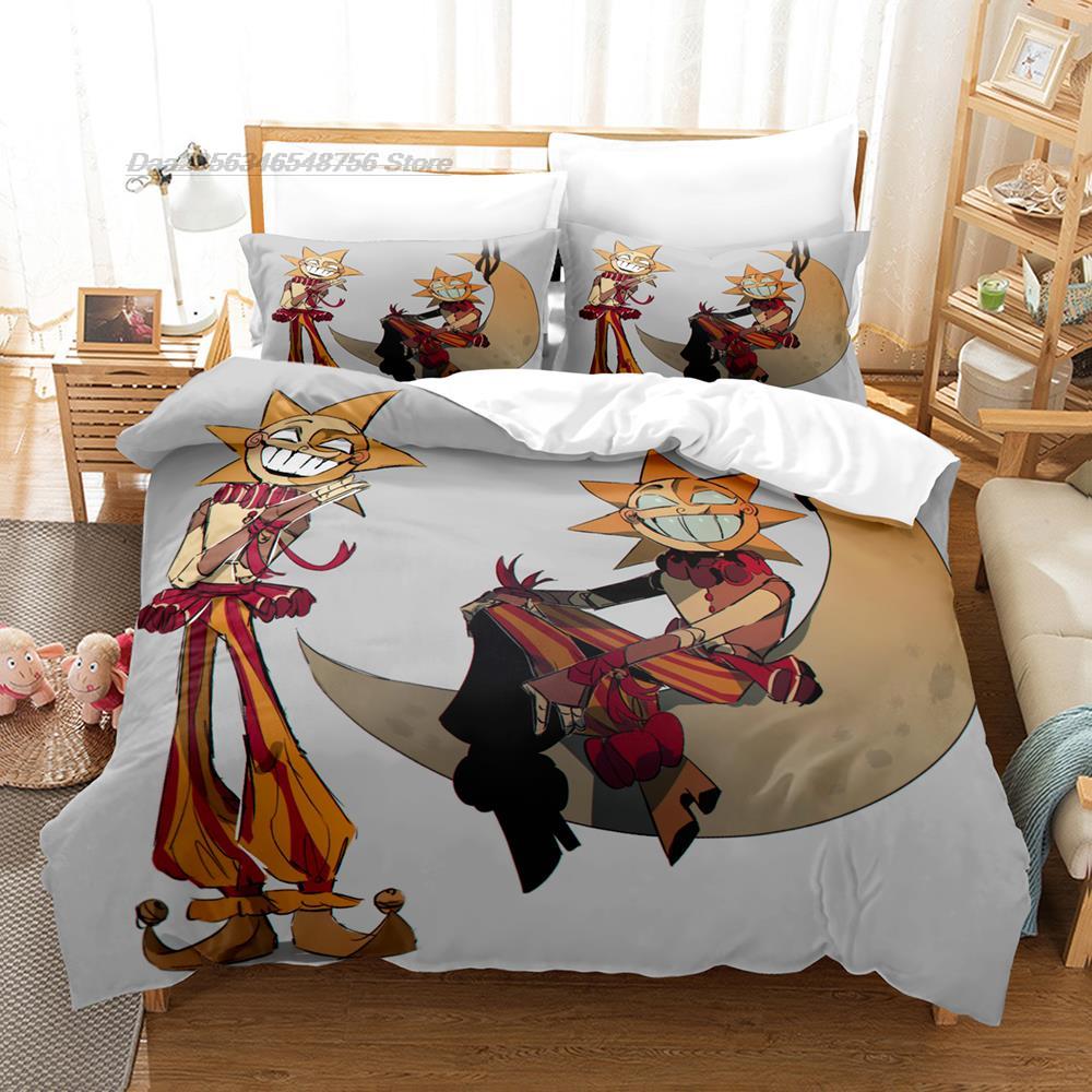 Sundrop Fnaf Bettwäsche-Set Einzelbett Twin Full Queen King Size Bettwäsche-Set Jugendzimmer Laken-Set 3D-Druck Bettlaken-Set