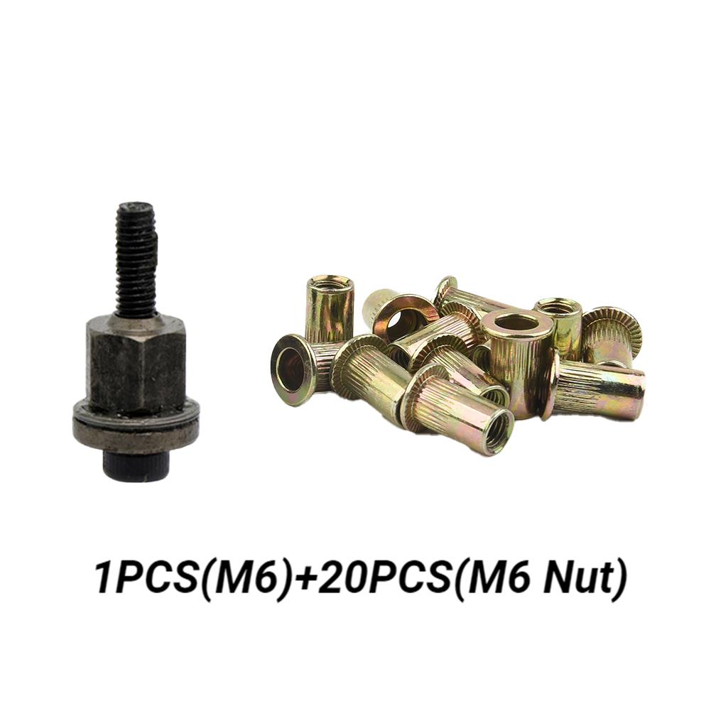 Rivet Nut Head Tool Set of 21PCS for Hand Riveters Features a Range of Nuts from For M3 to M10 for Replacement
