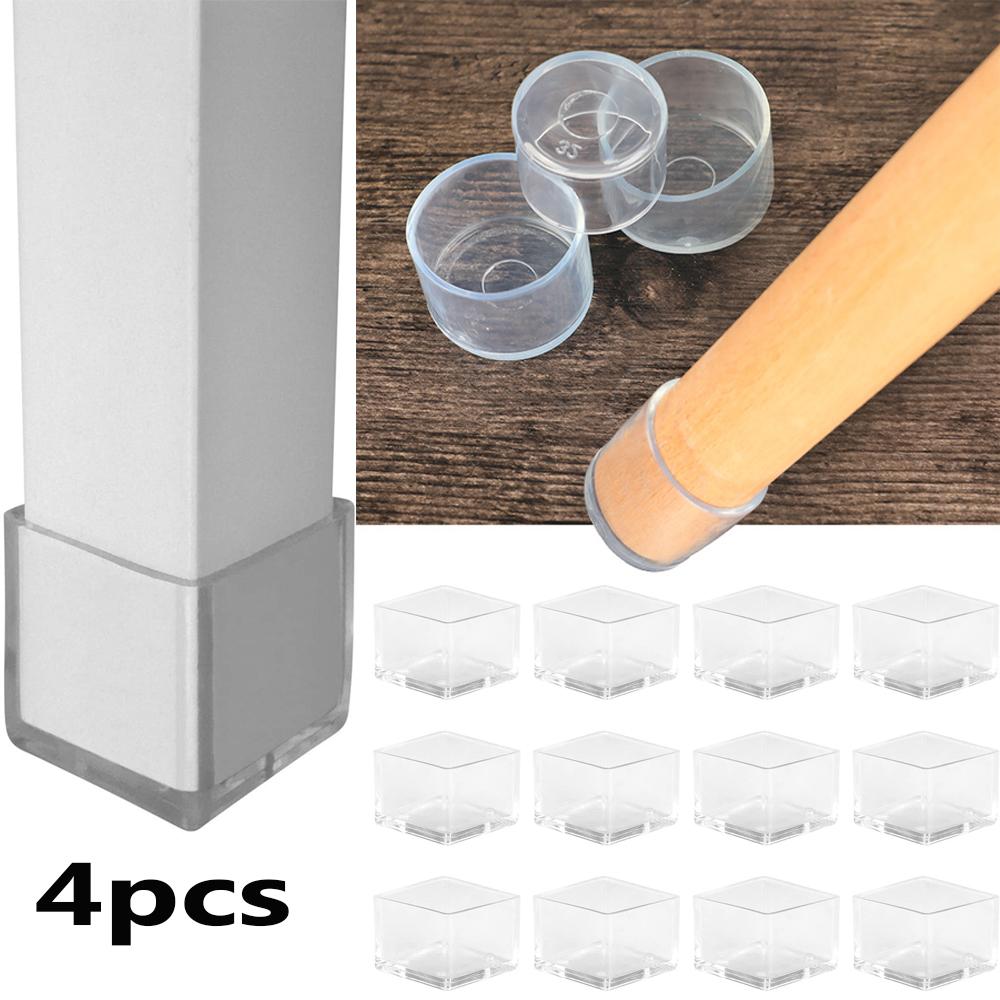 4 Stück/Set Tischbein-Kappen Silikon Anti-Rutsch-Pads Beine für Möbel Schreibtisch Stuhlbein Holzfußboden Schoner Möbel Nivellierfüße