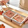 Silicone Food Storage Container with Lid Reusable Freezer Lunch Box Tray Divided Meal Prep Container for Kitchen
