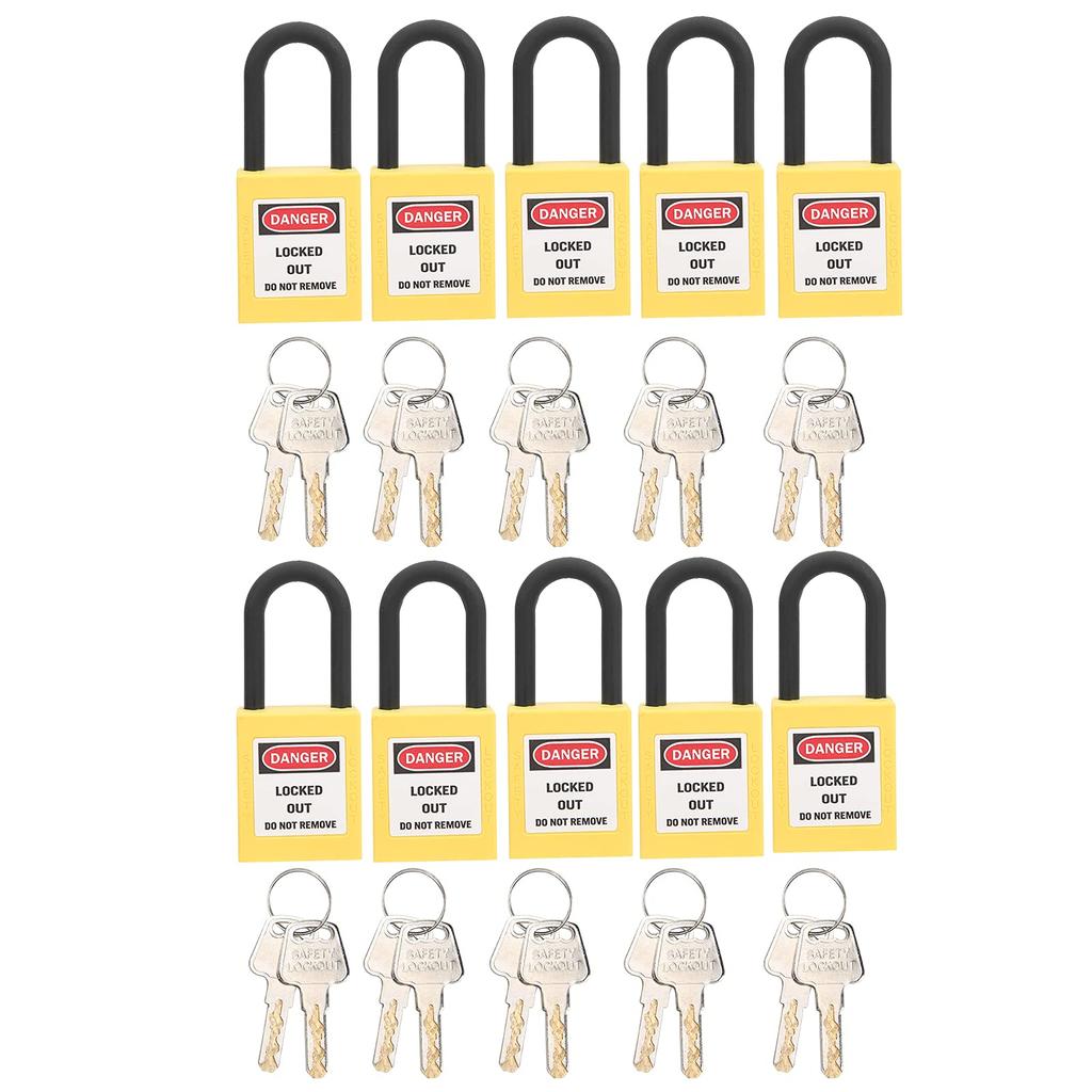 Lockout Tagout High Heat Impact Includes for Electrical Factory Work Maintenance and and Disaster Prevention Padlock, Insulated, Strength,