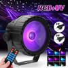 30W LED Stage Light Fjernkontroll RGB + UV Selvgående/Voice Control/DMX512 For DJ Bar Party Bar