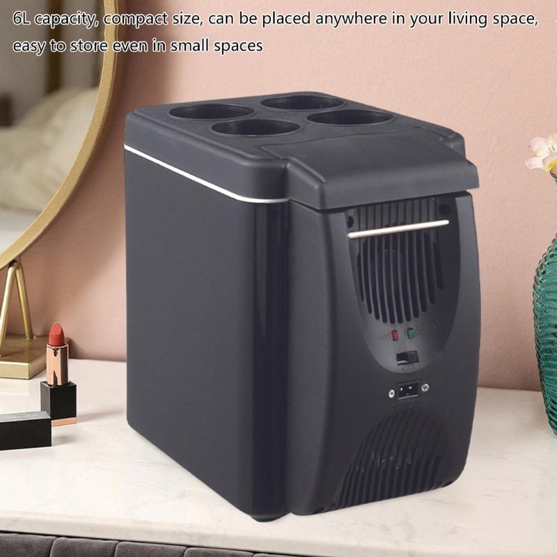 6L Travel Car Refrigerator Featuring Cooling And Heating Function Ideal For Camping And Road Trips