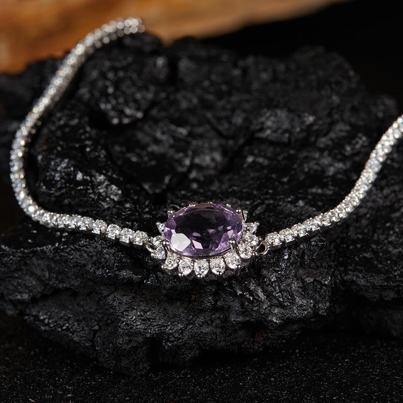 Princess Diana Premium S925 Sterling Silver 18K Gold Natural Treasure Necklace Pigeon Egg Pendant Clavicle Chain Does Not Fade