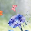 Spring Floral Window Clings Morning Glory Butterfly Dragonfly Static Glass Decals Reusable Sticker for Home Office Glass Doors Windows