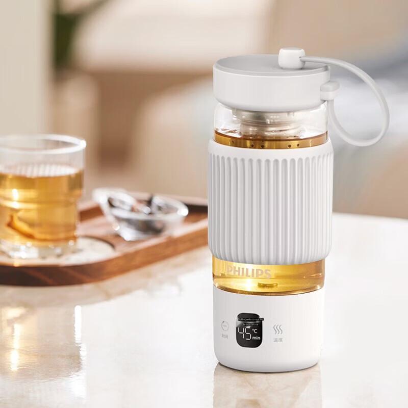 Philips Portable Glass Electric Health Kettle with Screen Display 400ml