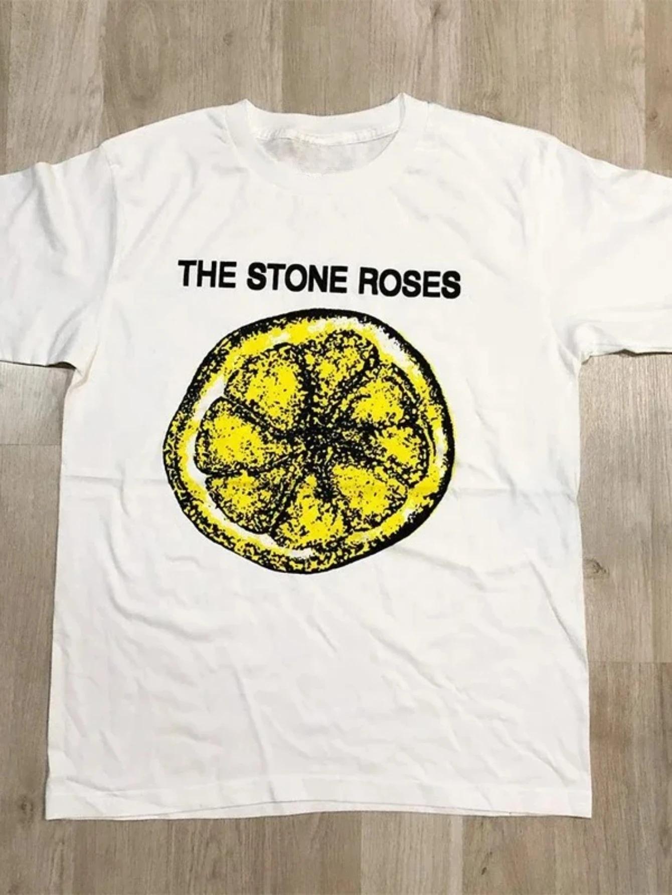 

The Stone Roses British Rock Hardcore Stone Rose Band Trendy Brand Short Sleeve TShirt Male and Female Couples Tee T Shirts S