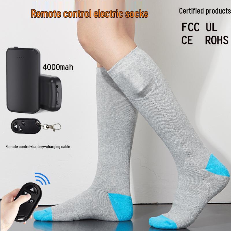 Unisex Elektrisch Beheizte Socken mit Fernbedienung für Kälteschutz im Freien - Ideal für Radfahren und Skifahren