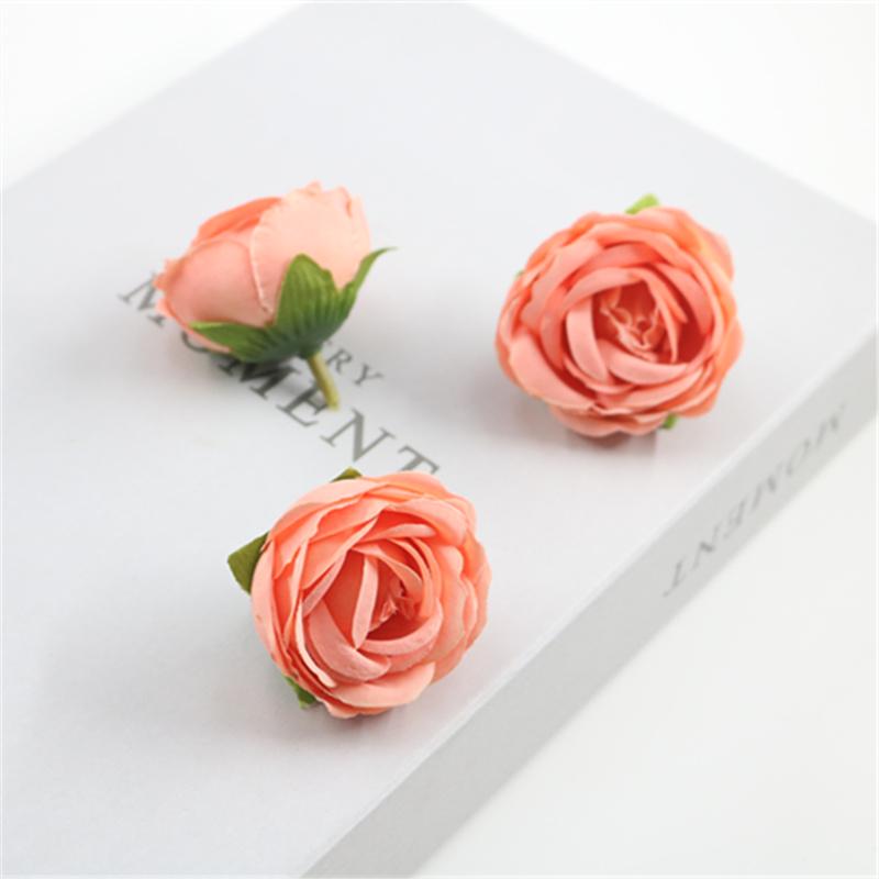 Retro Rolled Edge Silk Rose Flower, Artificial DIY Material for Gift Box, Decoration, and Wedding Arrangement