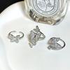 Elegant Full Diamond Exquisite Butterfly Opening Ring Adjustable Stacking High-End Niche Design Index Finger Ring