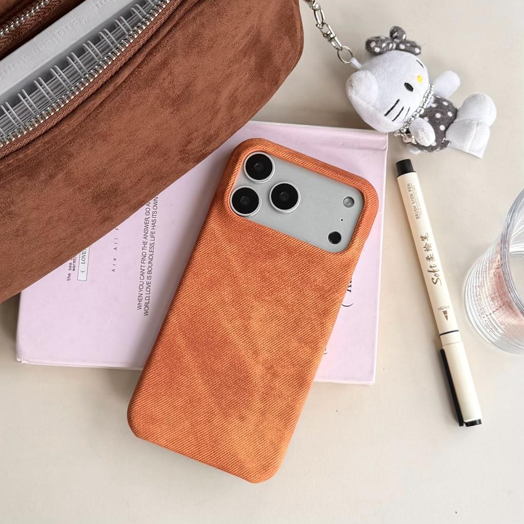Retro Vintage Cowboy Fabric Case for iPhone 17 Air 16 15 14 13 12 Pro Max Plus Luxury Jeans Bumper Armor Frameless Phone Cover
