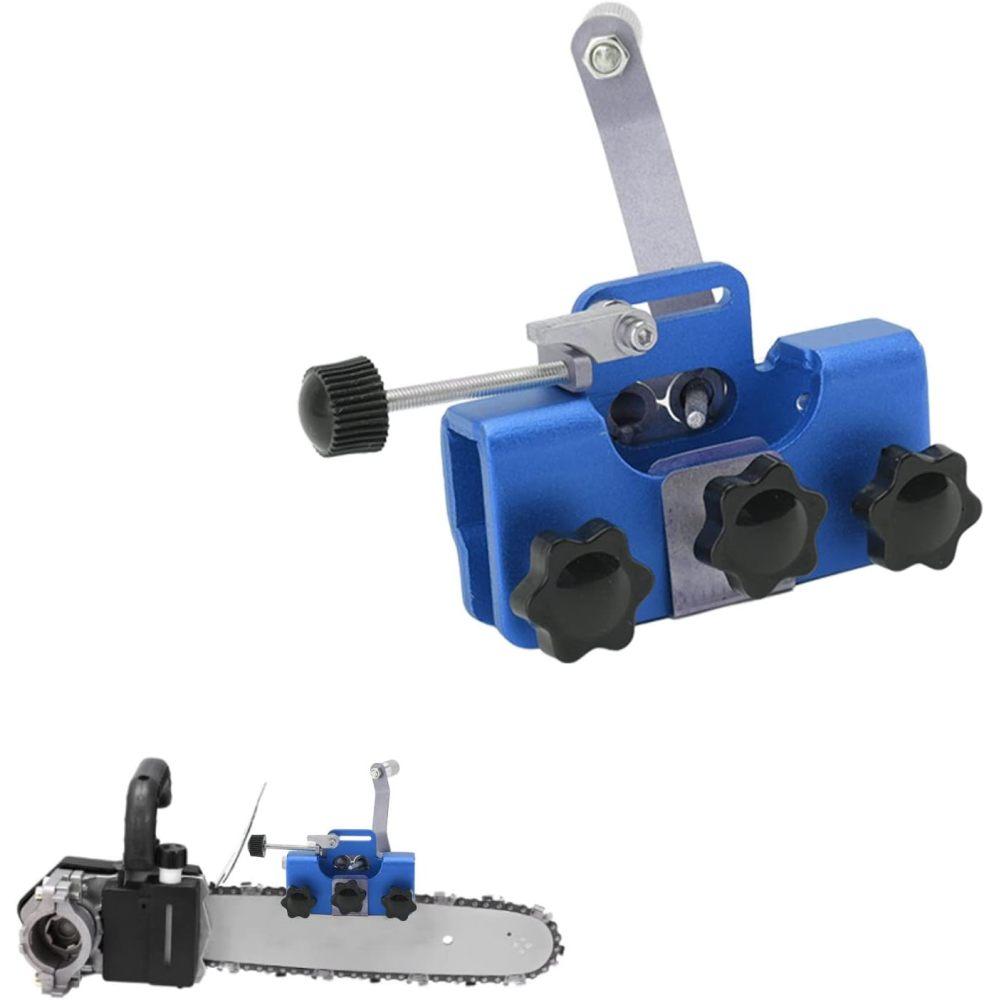 Chainsaw Chain Sharpening Jig, Portable Manual Sharpener for Sharpen with The Hand Crank, Suitable All Kinds of Saws and Electric Saws, Tool Clamp
