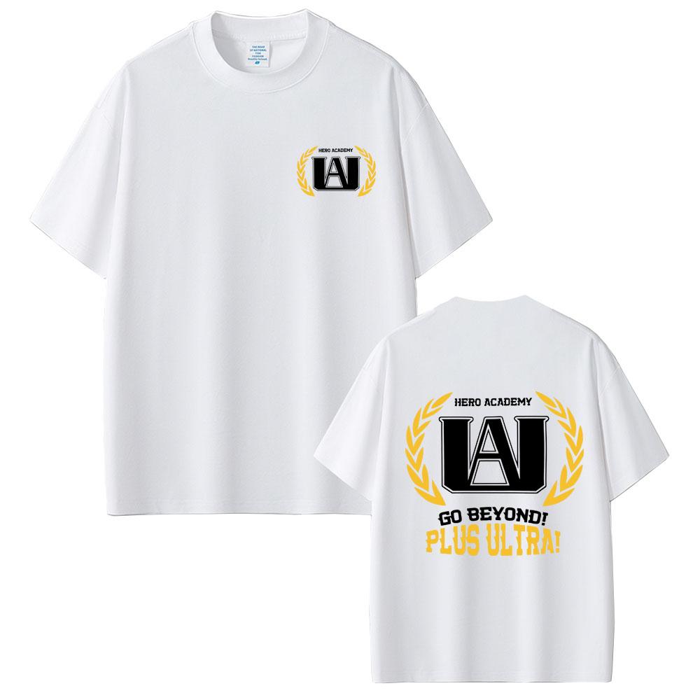 Anime My Hero Academia Go Beyond Plus Ultra Graphic T-shirts Men Women Casual Soft Cotton T-shirt Oversized Y2K Tees