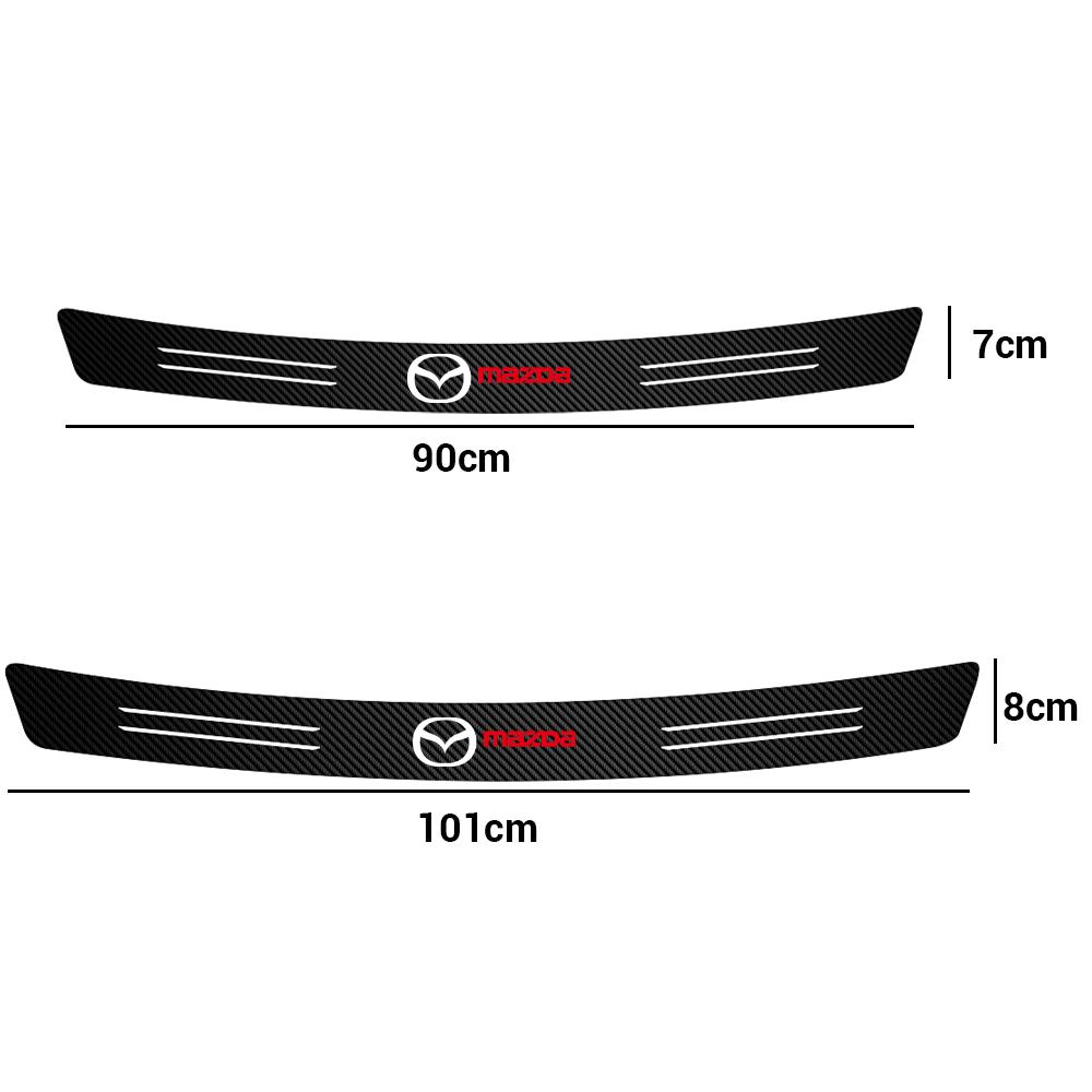 Car Rear Bumper Trunk Carbon Fiber Protective Sticker Anti-scratch Protective Film For Mazda 3 6 CX-3 CX-5 Axela CX-8 MS Demio