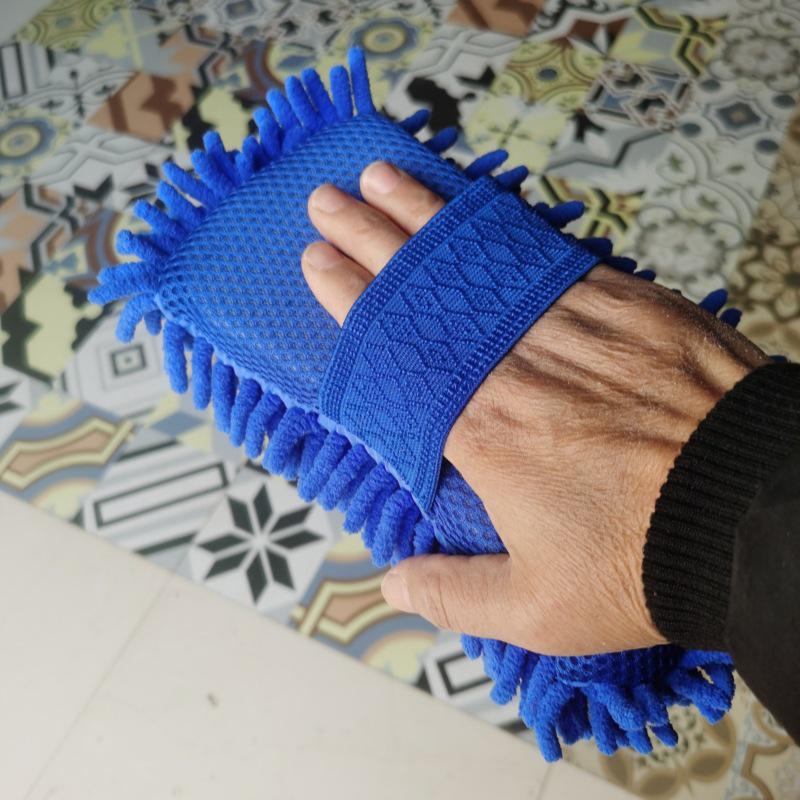 

Large Water-Absorbent Car Wash Sponge - Decontaminating Chenille Cloth for Cleaning and Waxing 14cm x 25cm x 5.5cm
