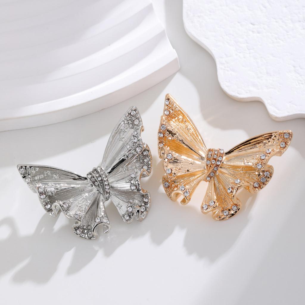 Spring 2025 Fashion Alloy Enamel Water Drilled Butterfly Brooch For Women And Men
