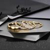 4Pcs Simple Plain Band Ring Set Minimalist Stackable Rings Gold Plated Fashion Jewelry for Women