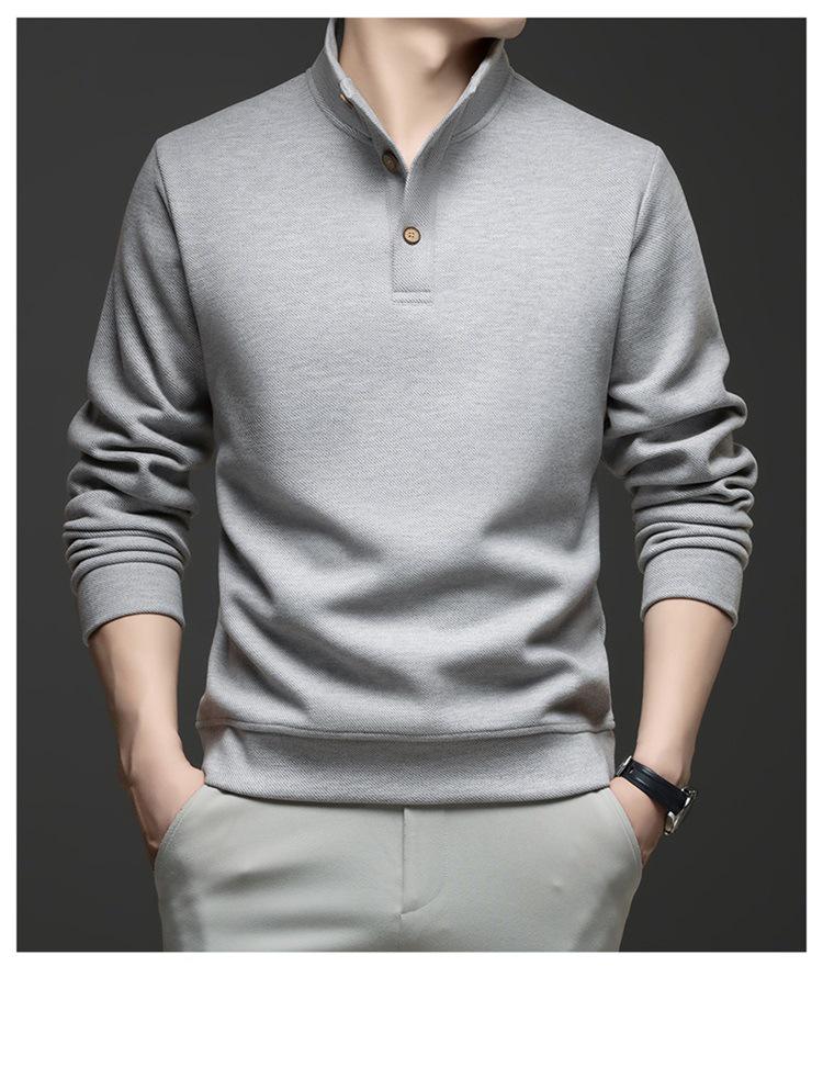 2025 Men's Fleece-Lined Sweatshirt: Cozy, Warm, Loose Fit, Long Sleeves - Ideal Base Layer for Autumn and Winter