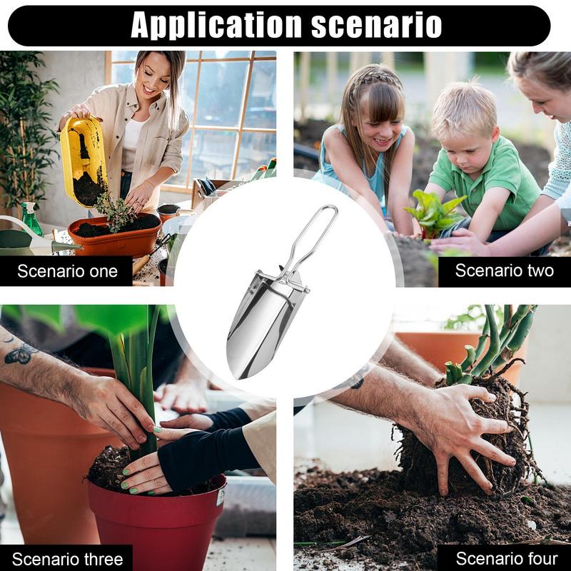 Gardening Shovel Stainless Steel Foldable Yard Tool Small Garden Shovel For Planting Sowing Transplanting Cultivating