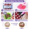 Christmas Acrylic Santa Wreath Pearl Painting Suncatcher,9.72/7.76In,DIY Ornament,Xmas Window Tree Wall Decor & Craft Gift