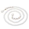 French Imitation Pearl Waist Chain: Versatile Elastic Knot Belt for Shirt Dresses, Fashionable and Simple.