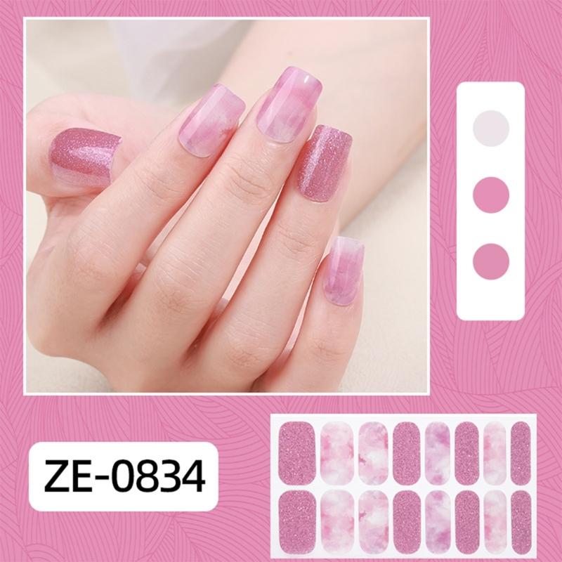 Gradient Nails Polish Sticker French Tip Gels Nail Strips Nails Polish Wraps Glossy Gels Nail Sticker Manicures Sticker