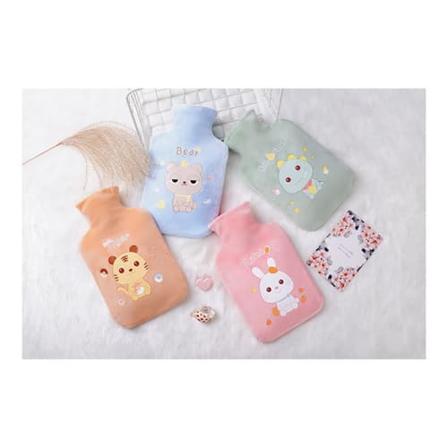 Godfun Hot Water Bottle, Fillable with Hot Water, No Electricity Required, Cute, Soft, Warm, Cold Weather Protection, Reusable, Eco-Friendly, Ideal Fo