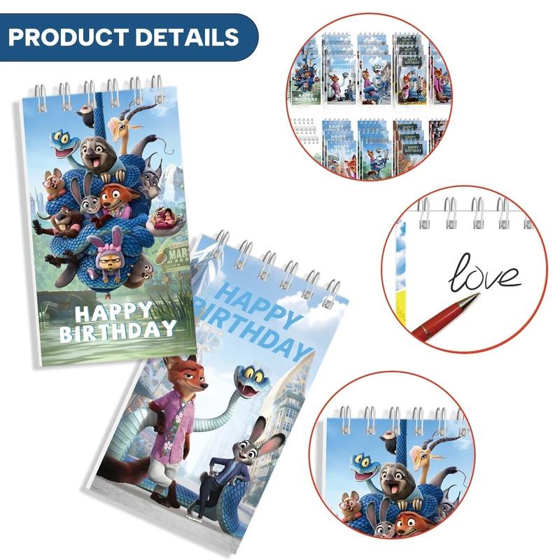 New Zootopia 2 Spiral Book Coil Notebook Zootropolis Journal Diary Schedules Daily Notepad School Supplies Stationery