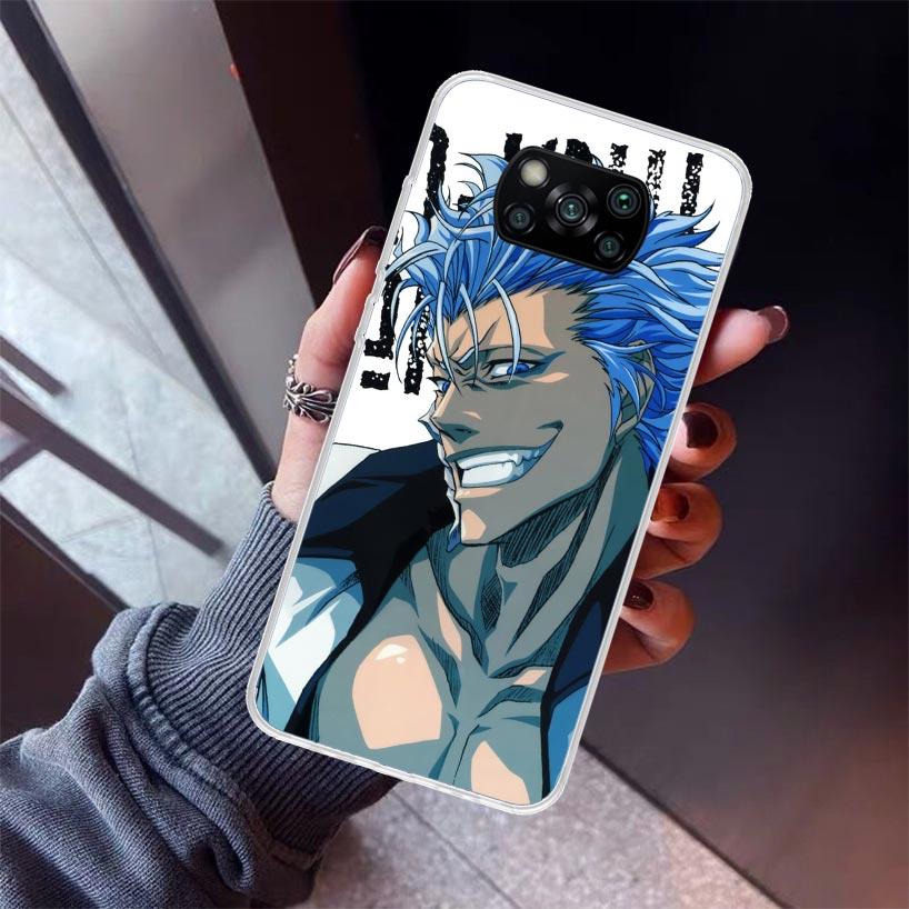 Grimmjow 6 Bleach Phone Case For Xiaomi Poco X7 X6 X5 Pro F7 Ultra Redmi 15C 15 13 13C 12 12C 10 10A 10C 9 9A 9C 9T Shell Poco X