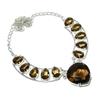 Dainty Smoky Topaz Gemstone Handmade 925 Sterling Silver Electroform Necklace, Smoky Topaz Silver For Wife Unisex Pendant Wadding Gifts
