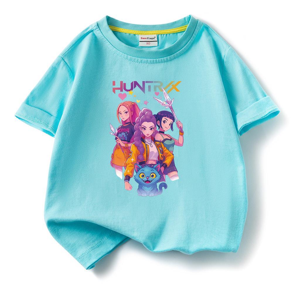 KPop Demon Hunters Children's Cotton Cartoon T-Shirt