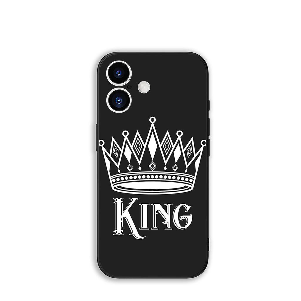 Queen King Couple Novelty Fundas Cover Phone Case for Apple iPhone 16 15 14 Plus 13 12 Mini 17 Pro Max + ProMax 16E Air 15+