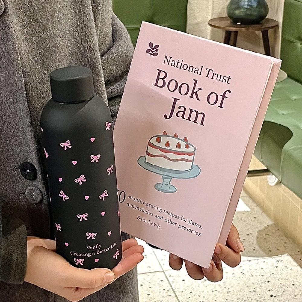 Bowknot Dachshund Insulated Cup 500ml Water Bottle Cute Travel Insulated Flask  Car Use