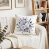 Lavender Purple Floral Pattern Design Cushions Pillowcase Polyester Cushion Cover Throw Pillow Pillowcover Home Car Sofa Decor