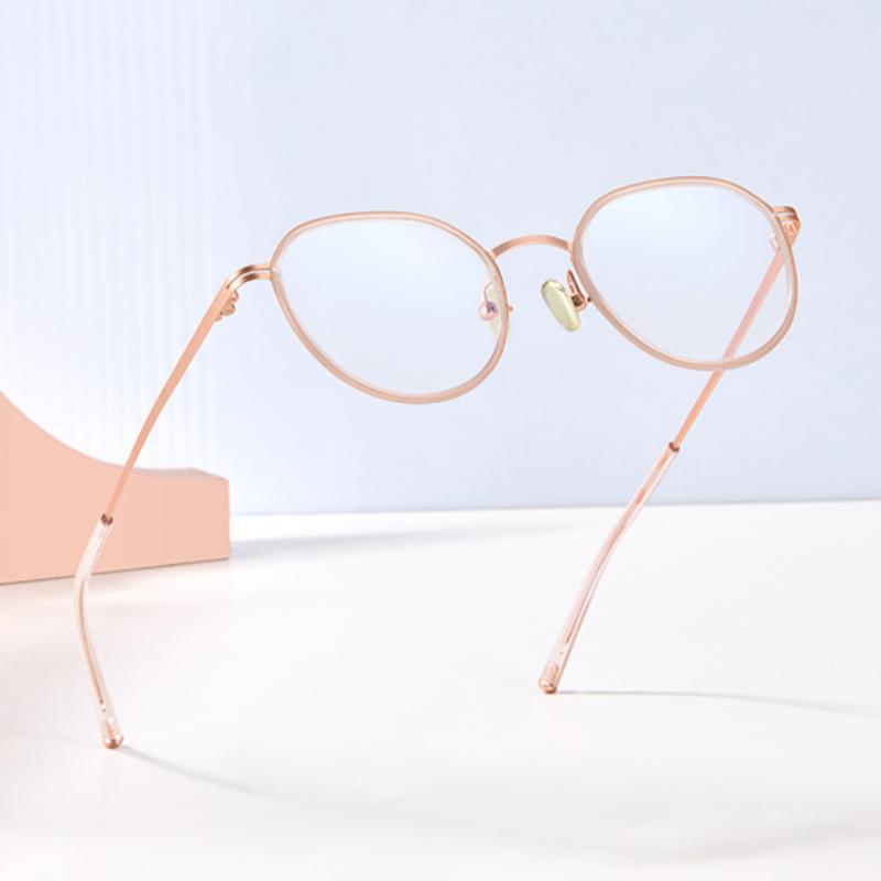 LOOKING4U NeoRetro B5153 C2 Rose Gold Blue Light Blocking Glasses