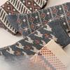 Winter Socks for Women, Mid-calf, Ethnic Style, Retro Girls, Versatile, Warm, Double-needle, Double-path Socks