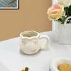 Delicate Ceramic Coffee Mug With Bows Portable Elegant Office Drinkware Dishwasher Safe Tableware Kitchen Tool