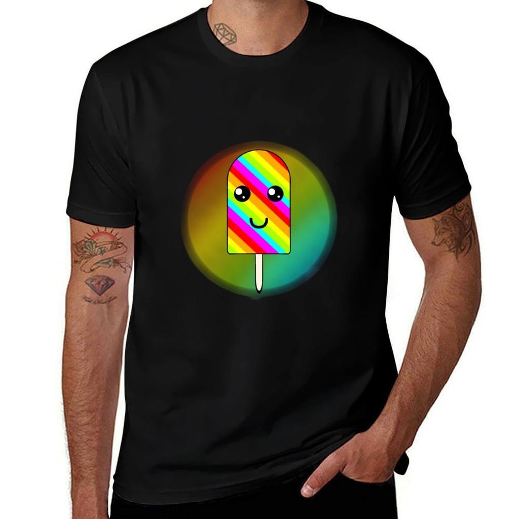 Rainbow popsicle TShirt Stain Resistant Casual Tee TShirt