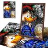 5D DIY Diamond Art Painting Kits for Adults, Donald Duck, A Financial Tycoon Full Round Crystal Diamond Kits for Beginner for Home Wall Decorate