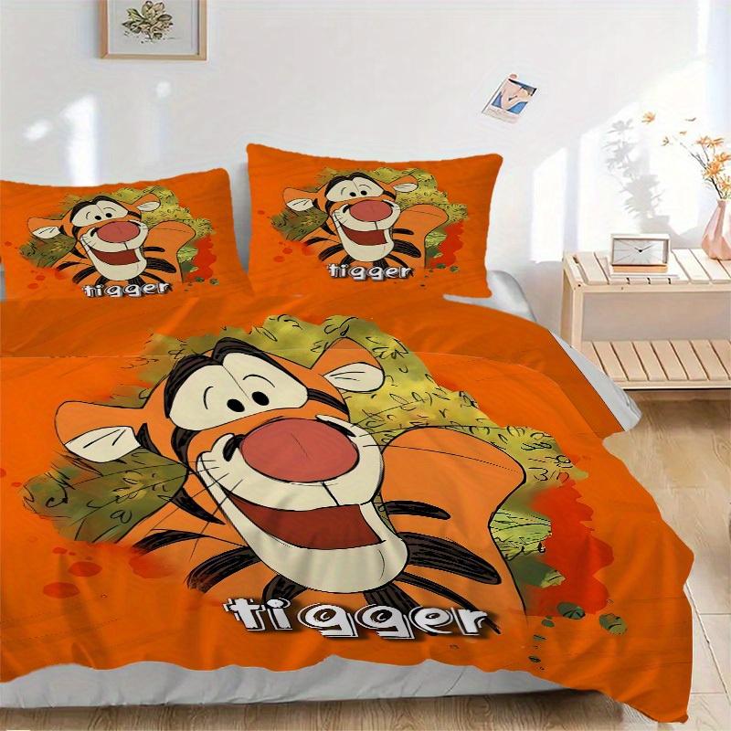 3pcs Tigger Jungle 1 Cover+2 Pillowcases, Pillow Inserts Not Included, Machine Washable, All-Season Use, Teen and Adult Rooms109
