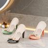 Suction Cup Funny Soap Dish Plastic Soap Drain Case High Heels Shape Soap Container  Kitchen